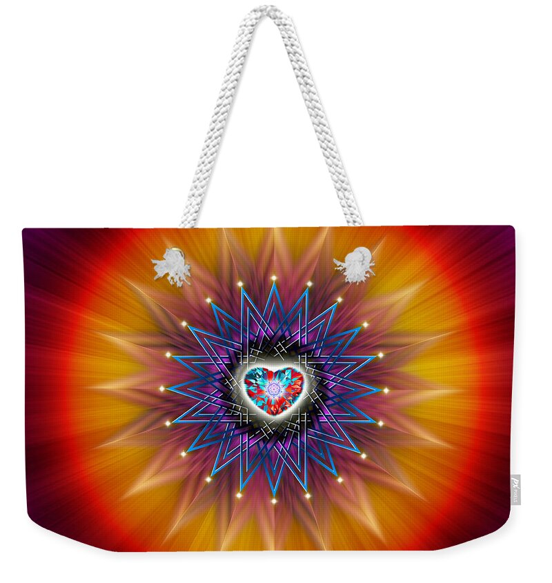 Endre Weekender Tote Bag featuring the digital art Sacred Geometry 365 by Endre Balogh