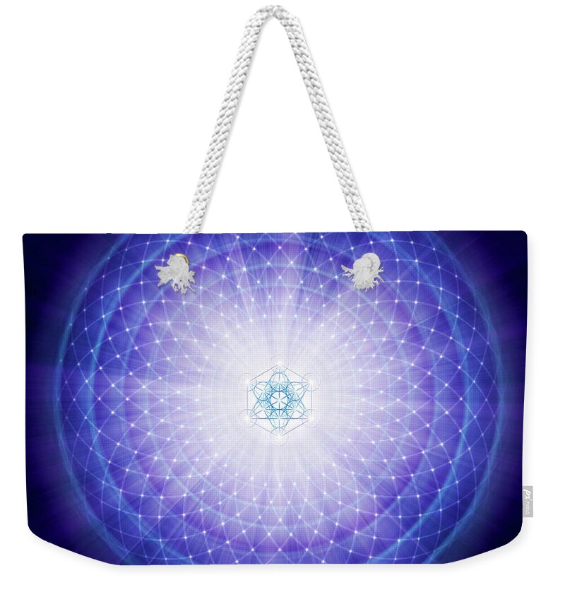 Endre Weekender Tote Bag featuring the digital art Sacred Geometry 59 by Endre Balogh