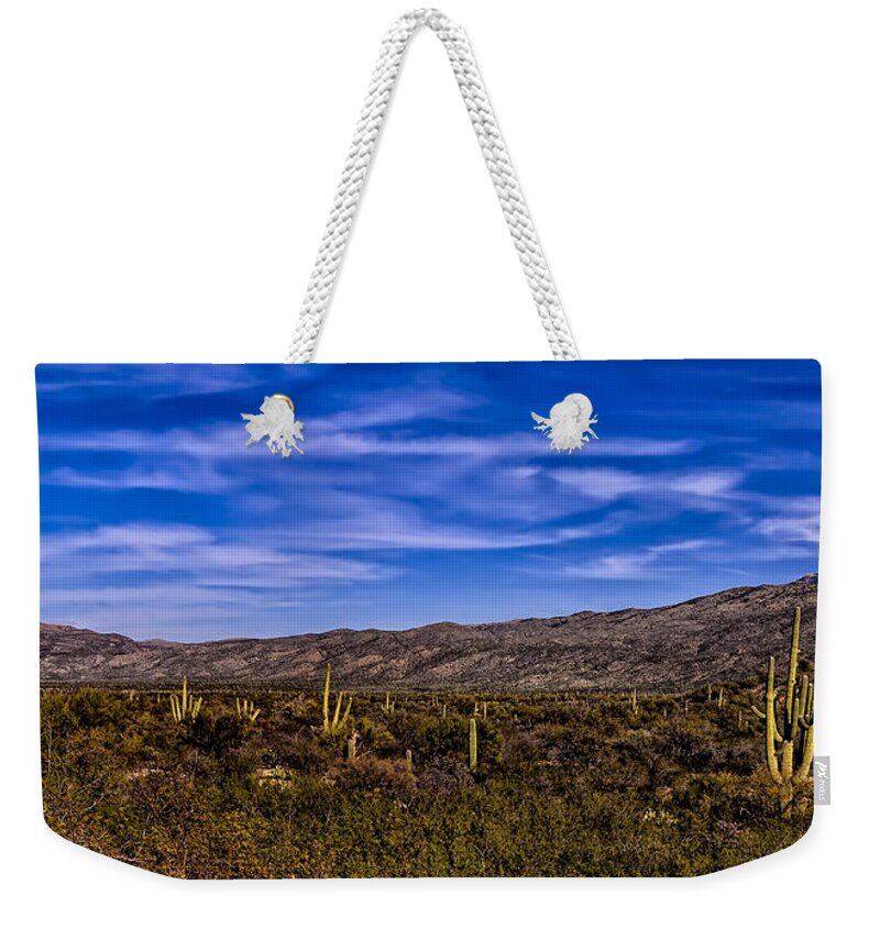 Arizona Weekender Tote Bag featuring the photograph Saguaro Afternoon No.1 by Mark Myhaver