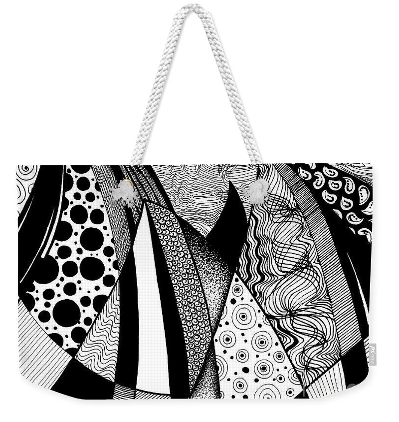 Sailing Weekender Tote Bag featuring the drawing Sail Away by Lynellen Nielsen