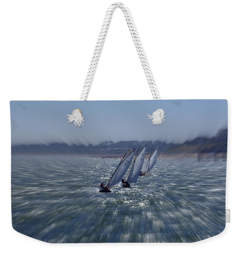  Zoom Weekender Tote Bag featuring the photograph Sailing Boats Racing by Steve Kearns