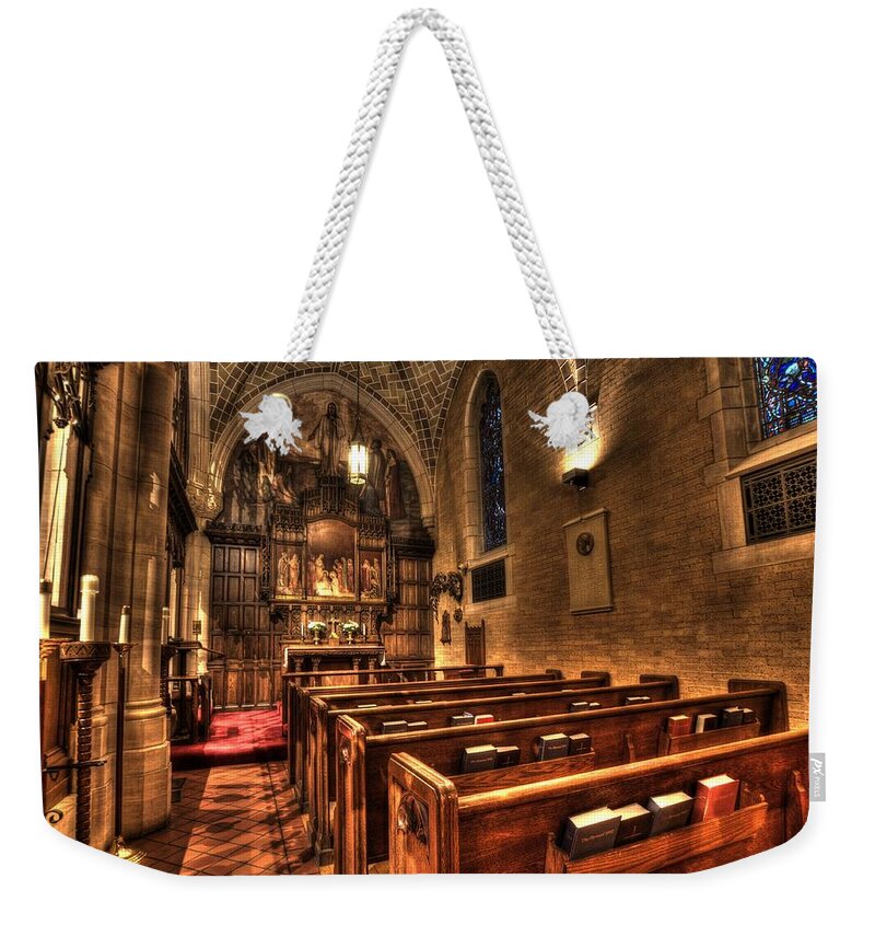 Mn Church Weekender Tote Bag featuring the photograph Saint Marks Episcopal Cathedral by Amanda Stadther
