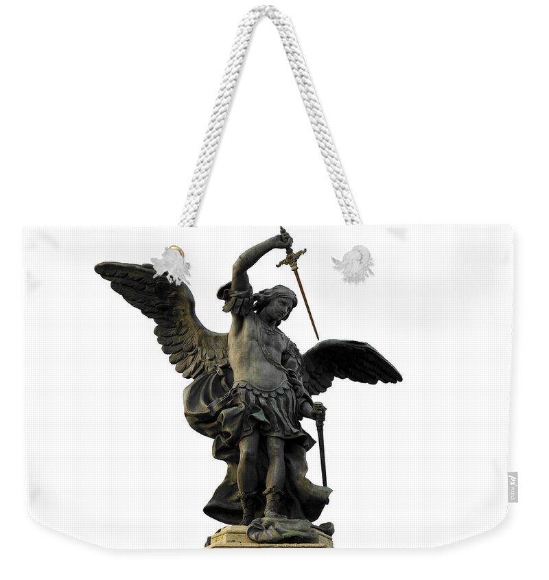 Bronze Weekender Tote Bag featuring the photograph Saint Michael by Fabrizio Troiani