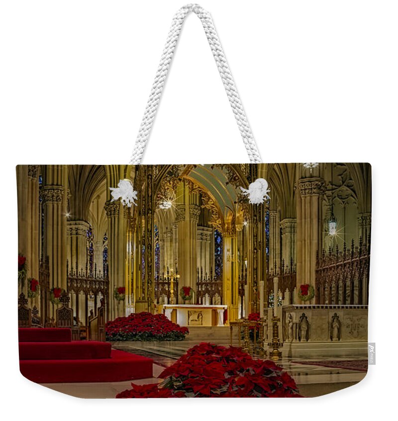 Saint Patrick's Cathedral Weekender Tote Bag featuring the photograph Saint Patricks Cathedral by Susan Candelario