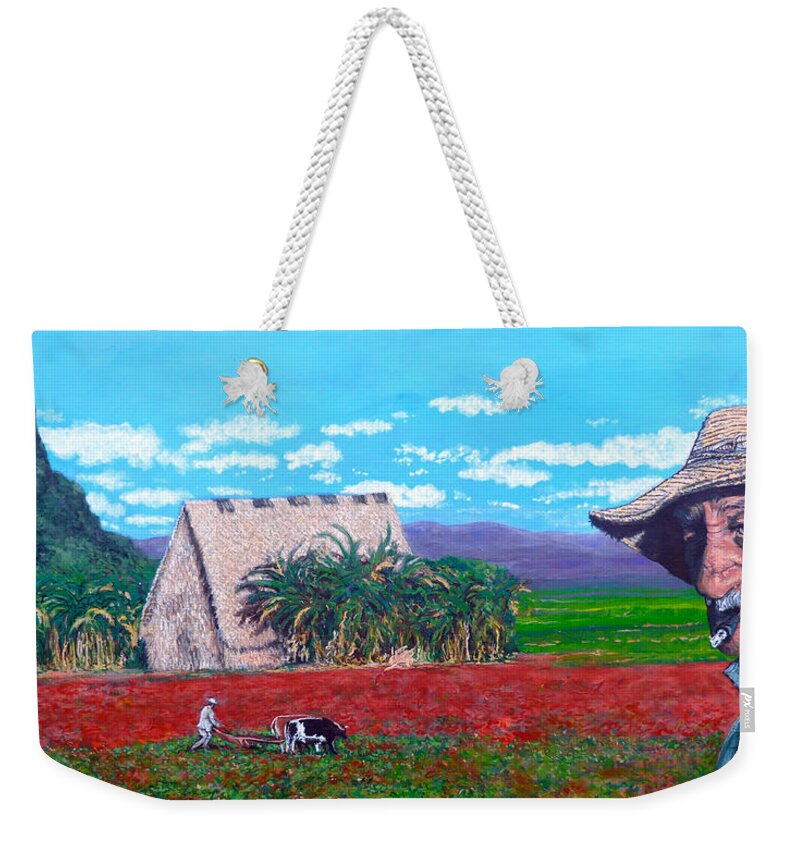 Salt Of The Earth Weekender Tote Bag featuring the painting Salt of the Earth by Tom Roderick