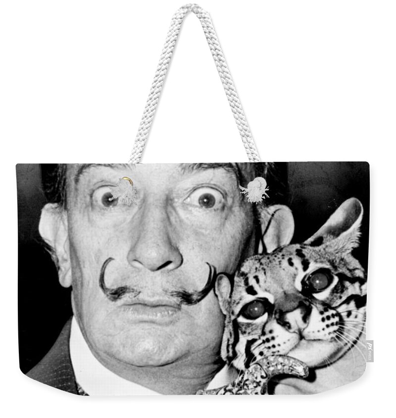 Salvador Dali Weekender Tote Bag featuring the digital art Salvador Dali by Roger Higgins
