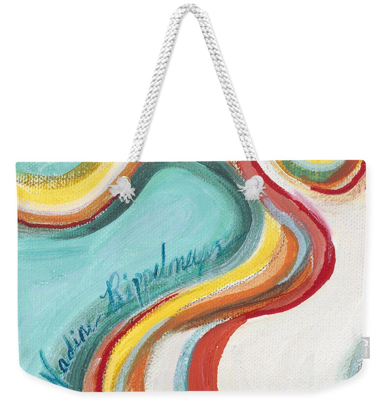 Dance Weekender Tote Bag featuring the painting Samba by Nadine Rippelmeyer