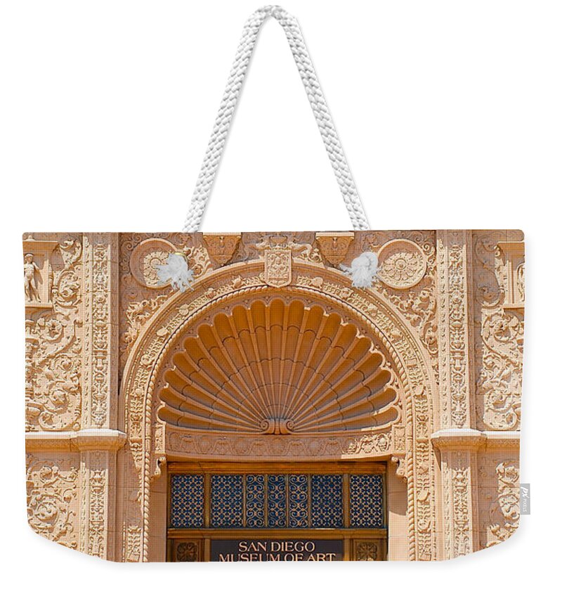 Claudia's Art Dream Weekender Tote Bag featuring the photograph San Diego Museum of Art by Claudia Ellis