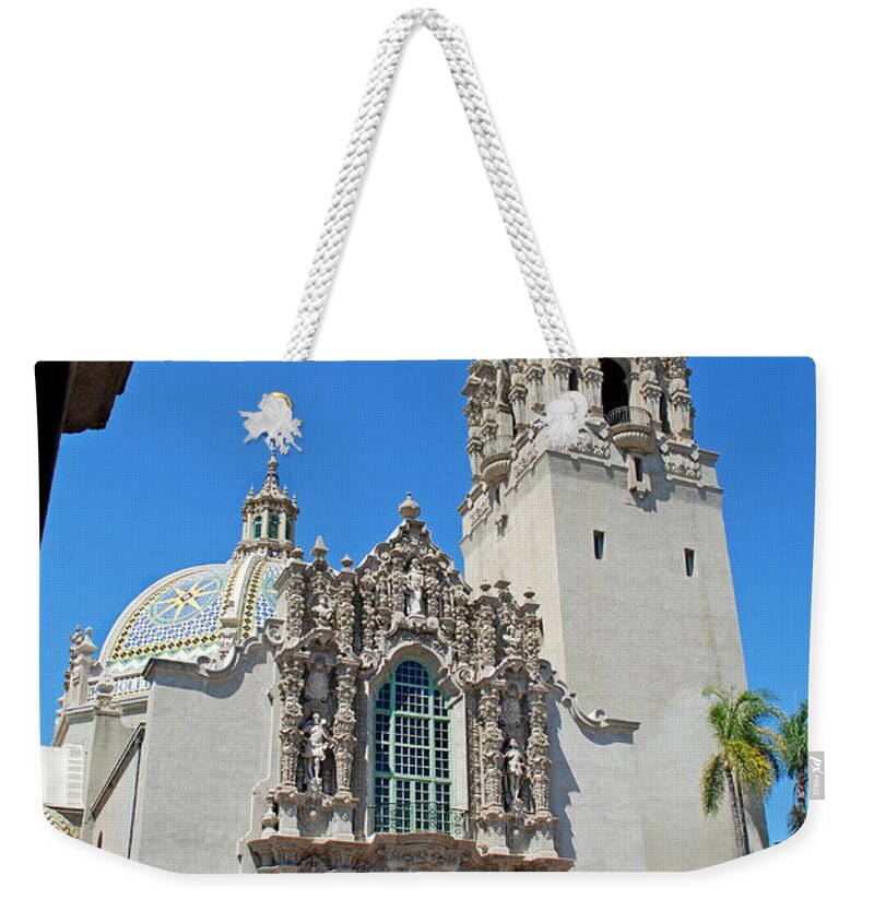 Claudia's Art Dream Weekender Tote Bag featuring the photograph San Diego Museum Of Man by Claudia Ellis