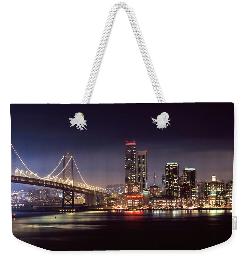 Bay Bridge Weekender Tote Bag featuring the photograph San Francisco City Line by Alexander Fedin