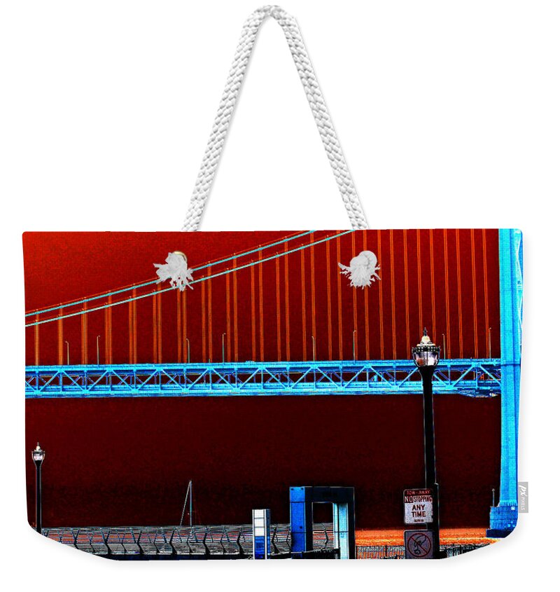 San Fran Weekender Tote Bag featuring the photograph San Francisco Unique processing by Maggy Marsh