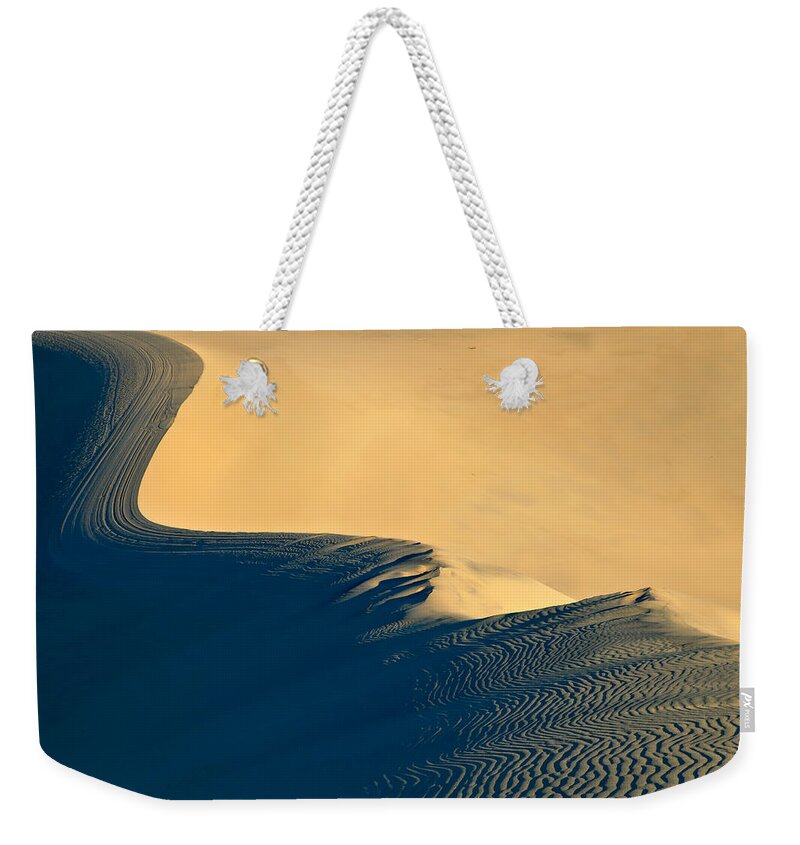 Landscape Weekender Tote Bag featuring the photograph Sand Dunes Abstract 2 by Jonathan Nguyen