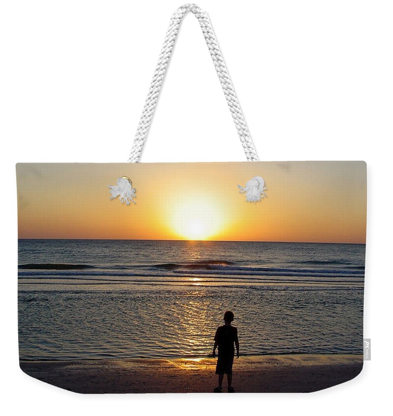 Sunset Weekender Tote Bag featuring the photograph Sand Key Sunset by David Nicholls