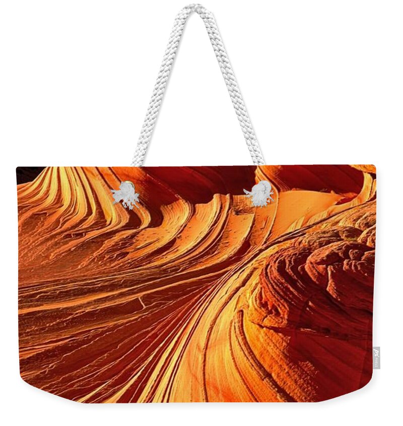 Coyote Buttes Weekender Tote Bag featuring the photograph Sandstone Silhouette by Adam Jewell