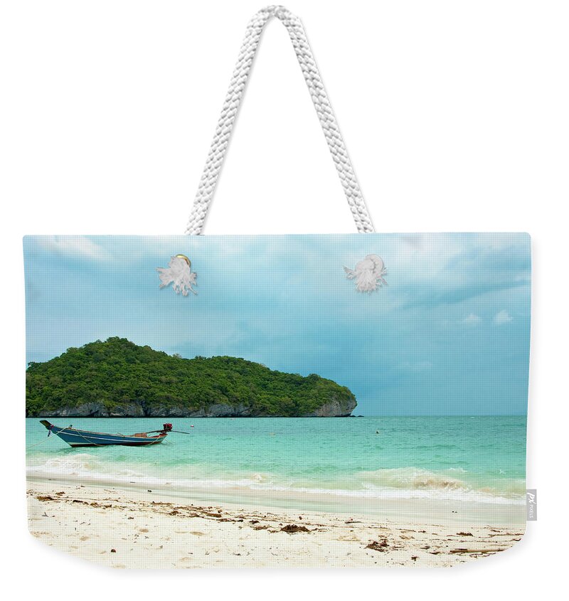 Tranquility Weekender Tote Bag featuring the photograph Sandy Beach by Farzan Bilimoria