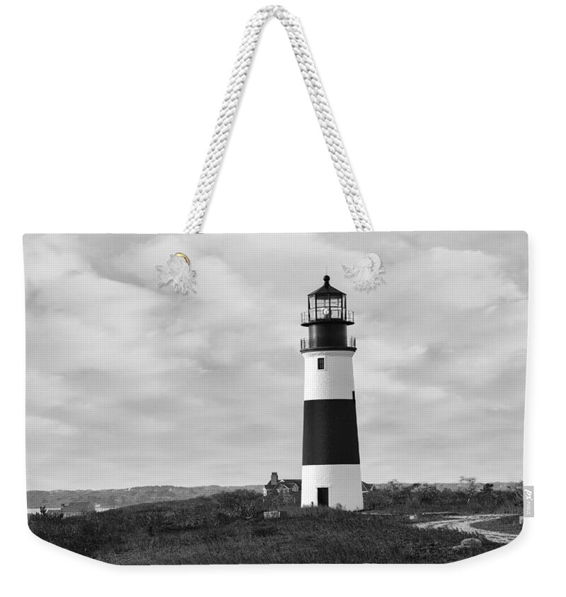 Nantucket Weekender Tote Bag featuring the photograph Sankaty Head Lighthouse Nantucket Cape Cod by Marianne Campolongo