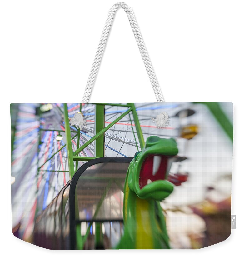 Metal Print Weekender Tote Bag featuring the photograph Roar Green Dragon Ride by Scott Campbell