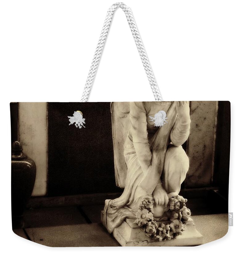 Statues Weekender Tote Bag featuring the photograph Sarah the Angel by Chris Berry