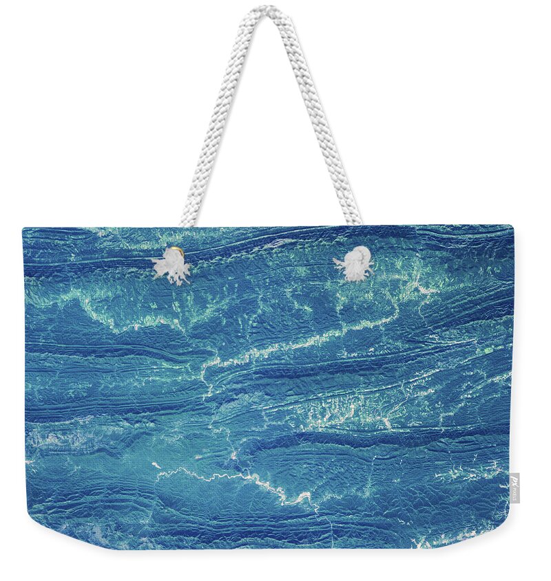Photography Weekender Tote Bag featuring the photograph Satellite View Of Landscape Near Santa by Panoramic Images