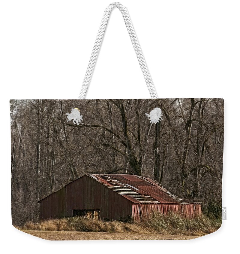 Sauvie Island Barn Weekender Tote Bag featuring the photograph Sauvie Island Barn by Wes and Dotty Weber