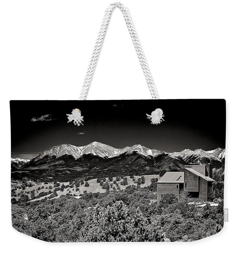 Santa Weekender Tote Bag featuring the mixed media Sawatch by Charles Muhle