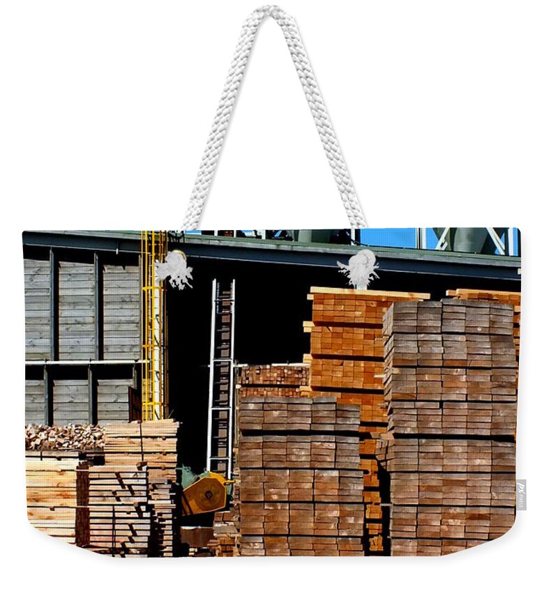 Hopper Weekender Tote Bag featuring the photograph Sawmill by Guy Pettingell