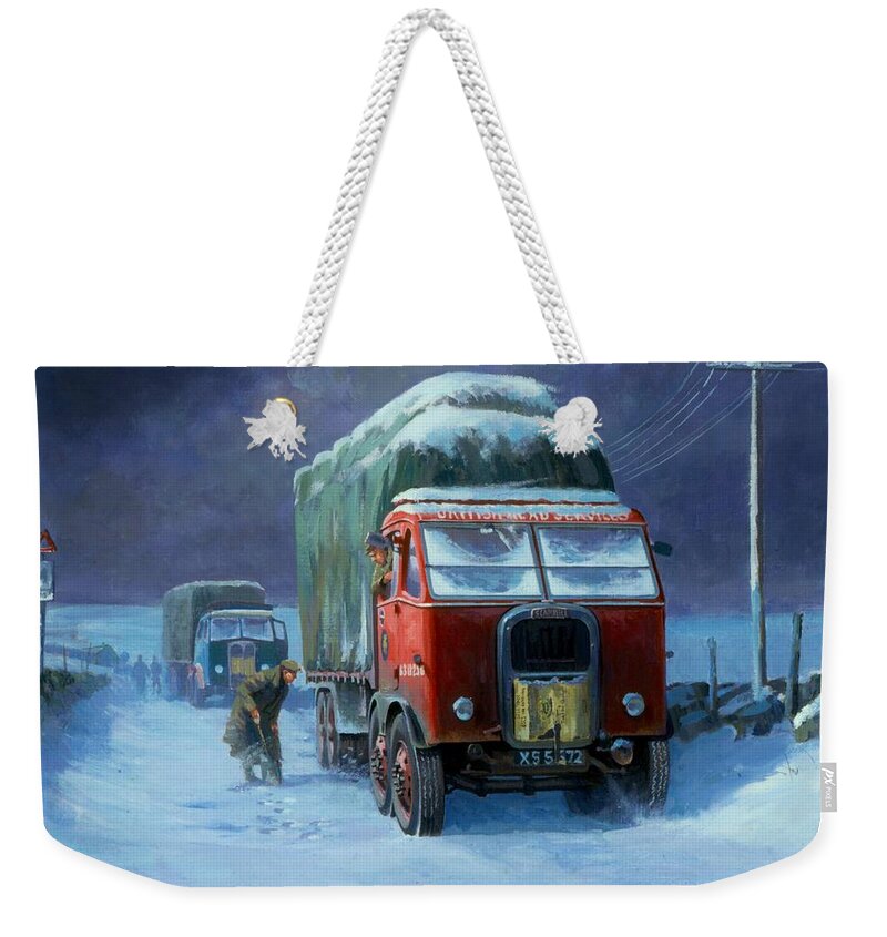 Commission A Painting Weekender Tote Bag featuring the painting Scammell R8 by Mike Jeffries