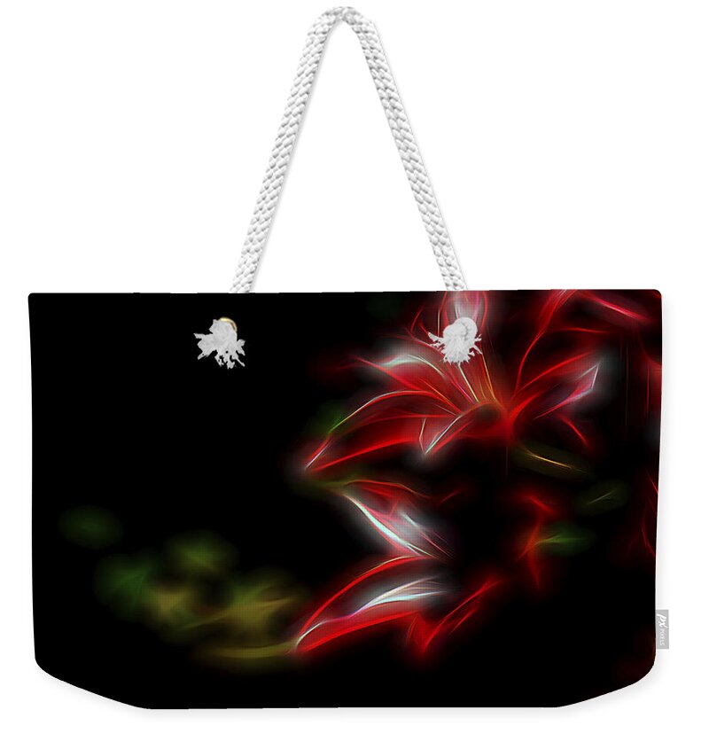Nature Weekender Tote Bag featuring the digital art Scarlet Lily by William Horden