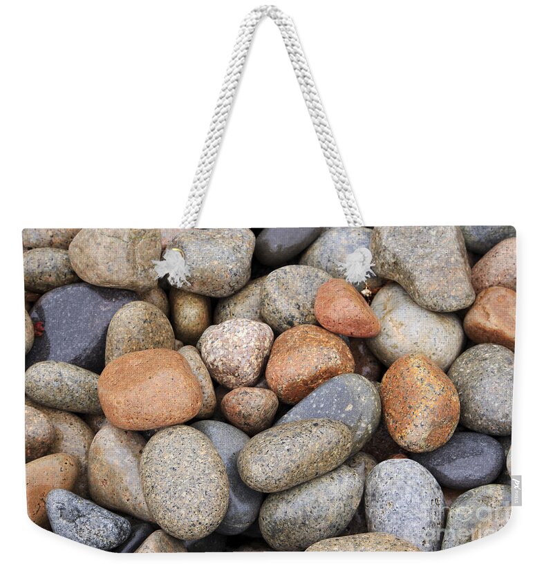 Maine Weekender Tote Bag featuring the photograph Schoodic Rocks by Karin Pinkham