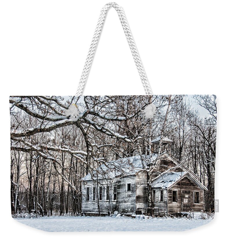 Old School House Weekender Tote Bag featuring the photograph School Out Forever by Paul Freidlund