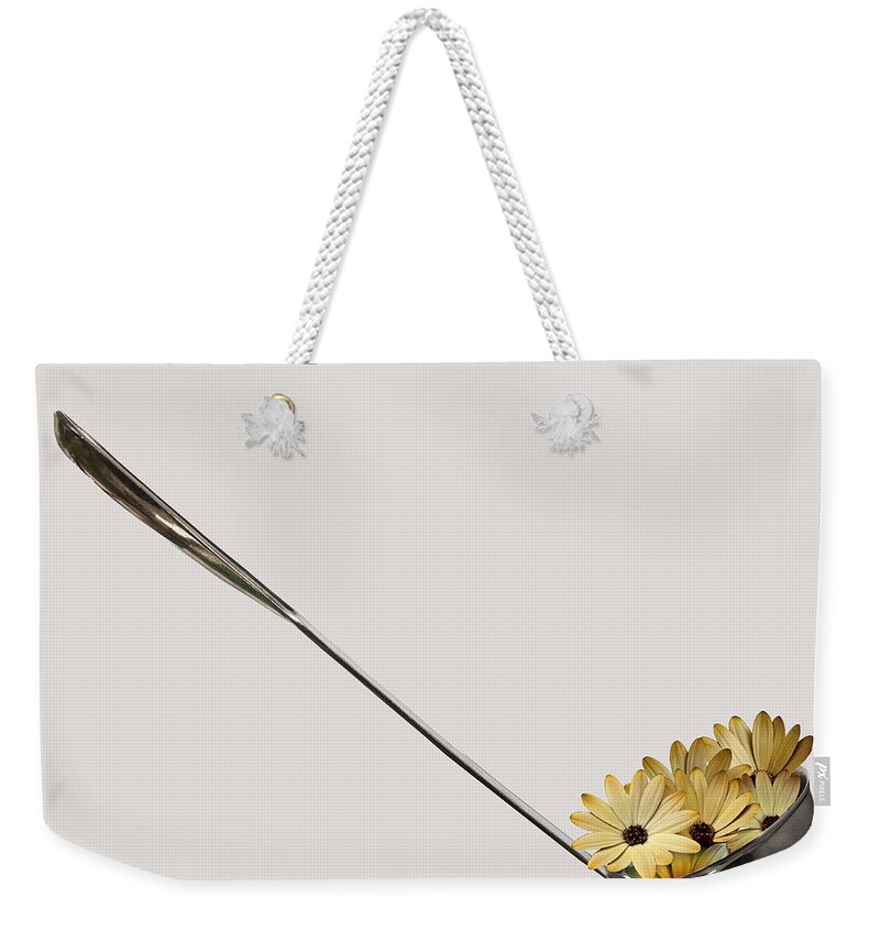 Scoop Weekender Tote Bag featuring the photograph Scoop of Flower by Shirley Mangini