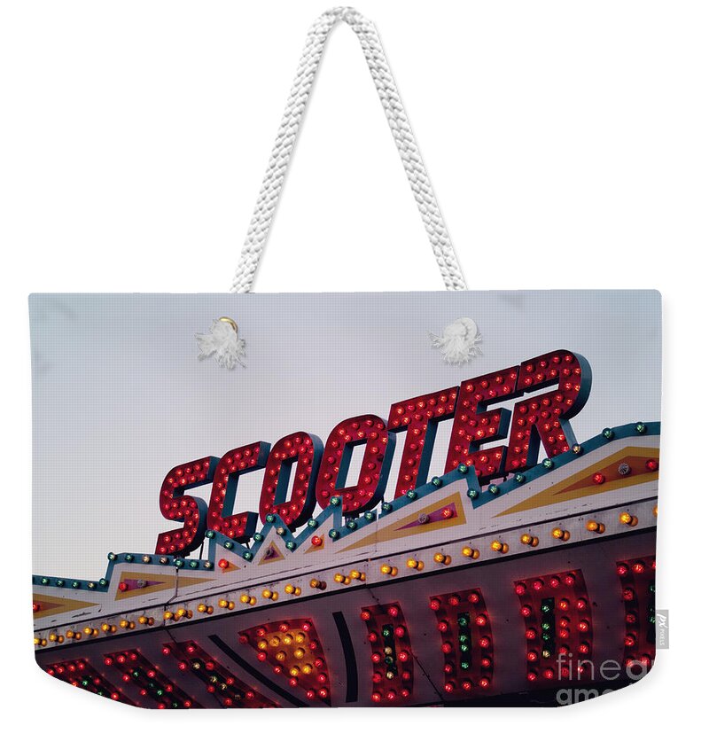 Carnival Weekender Tote Bag featuring the photograph Scooter by Cindy Garber Iverson