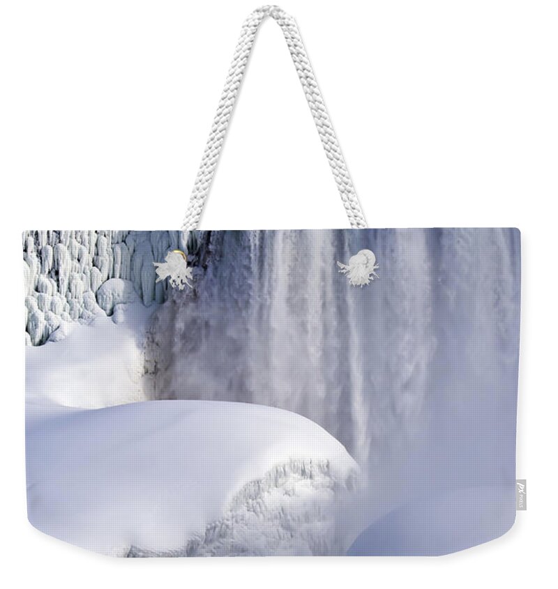 Falls Weekender Tote Bag featuring the photograph Sculpted by Nature by Robin Webster
