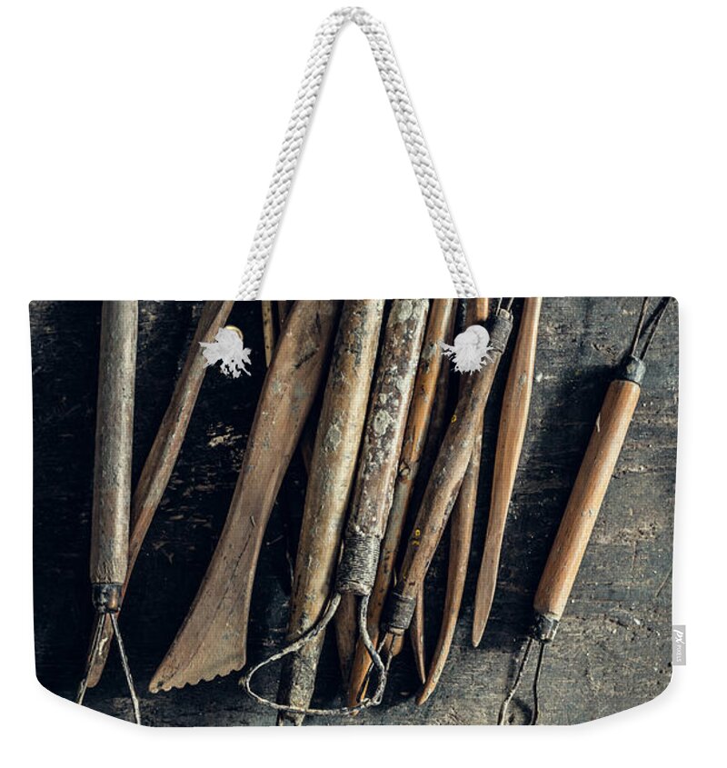 Art Weekender Tote Bag featuring the photograph Sculpting Tools by Alexd75