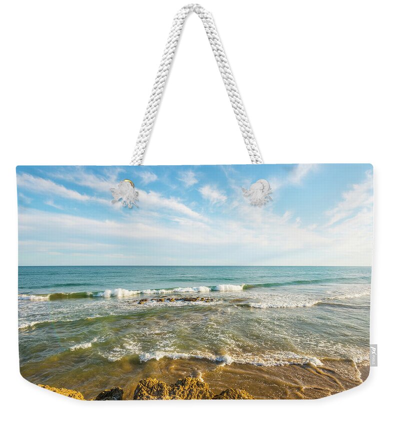 Heat Weekender Tote Bag featuring the photograph Sea Abstract by Mmac72