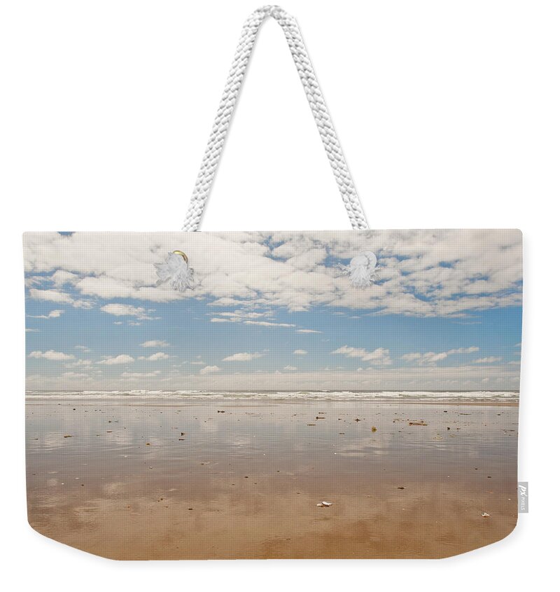 Ocean Weekender Tote Bag featuring the photograph Sea and Sky by Lisa Chorny