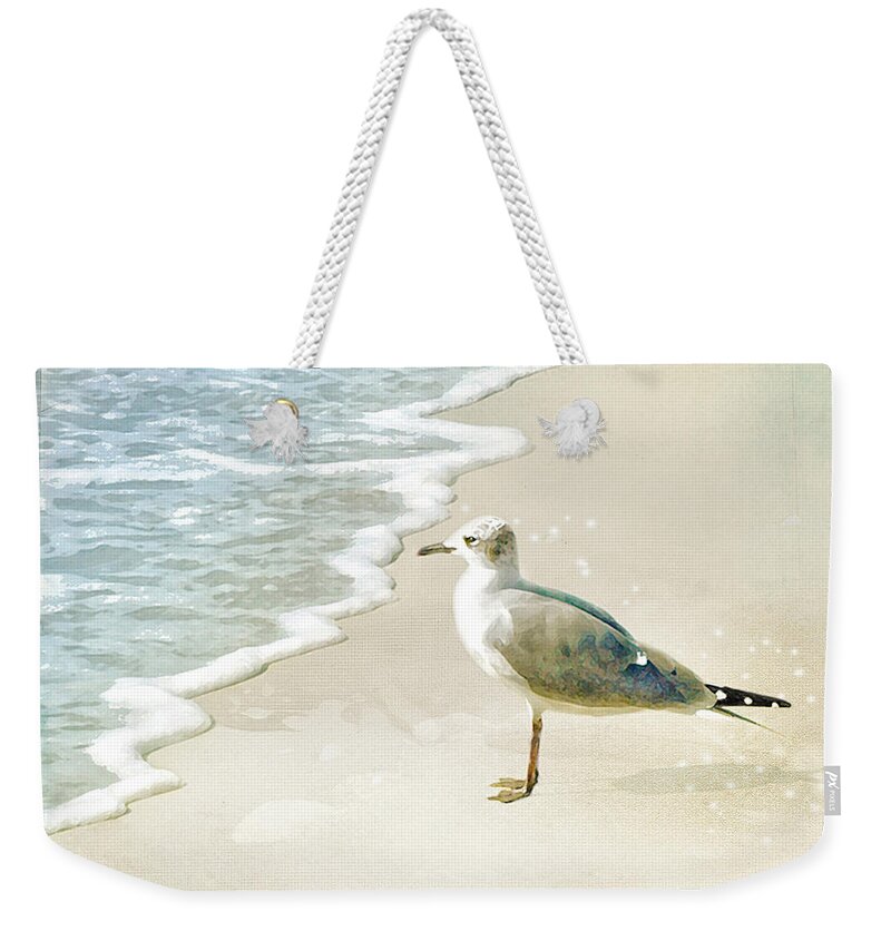 Seagull Weekender Tote Bag featuring the photograph Marco Island Seagull by Karen Lynch