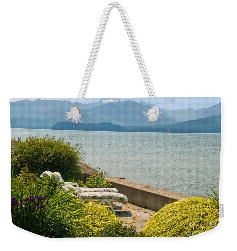 Seaside Garden Weekender Tote Bag featuring the photograph Seaside Garden by Richard and Ellen Thane
