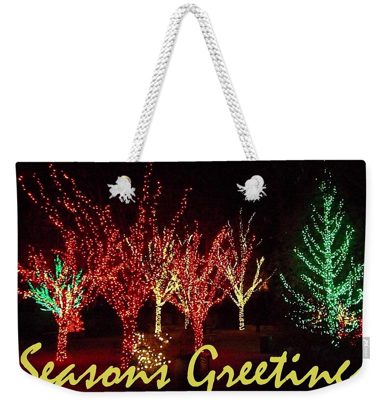 Seasons Greetings Weekender Tote Bag featuring the painting Seasons Greetings by Darren Robinson