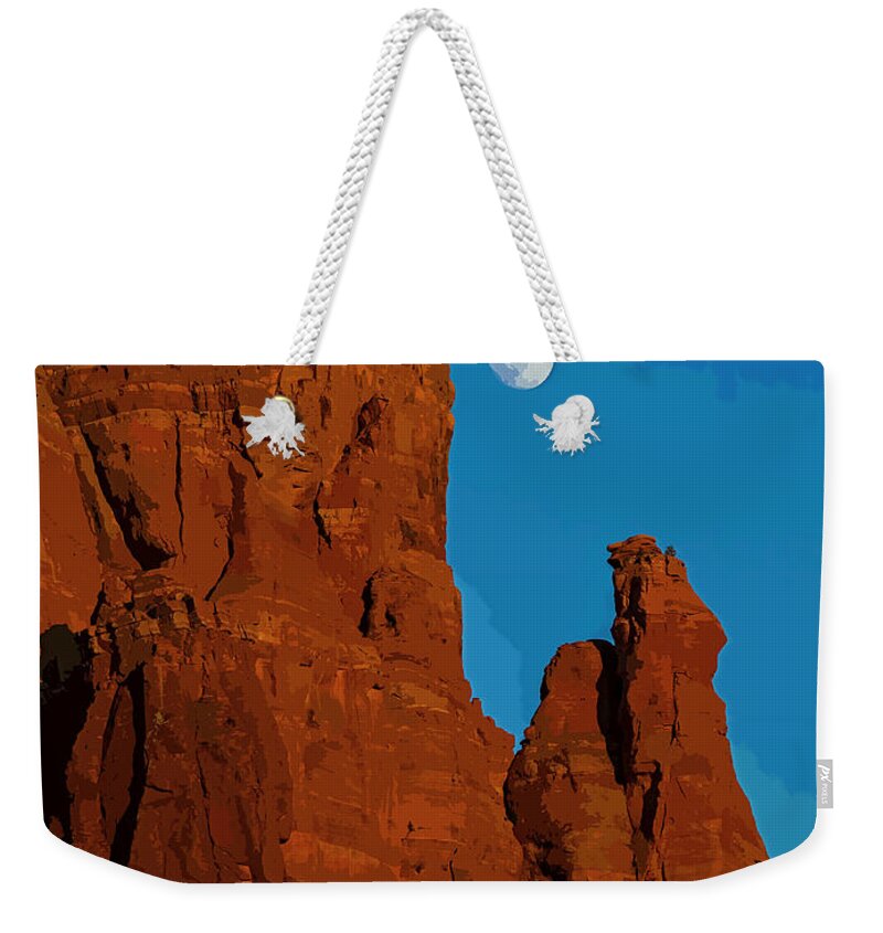 Poster Weekender Tote Bag featuring the digital art See America - Coconino National Forest by Ed Gleichman