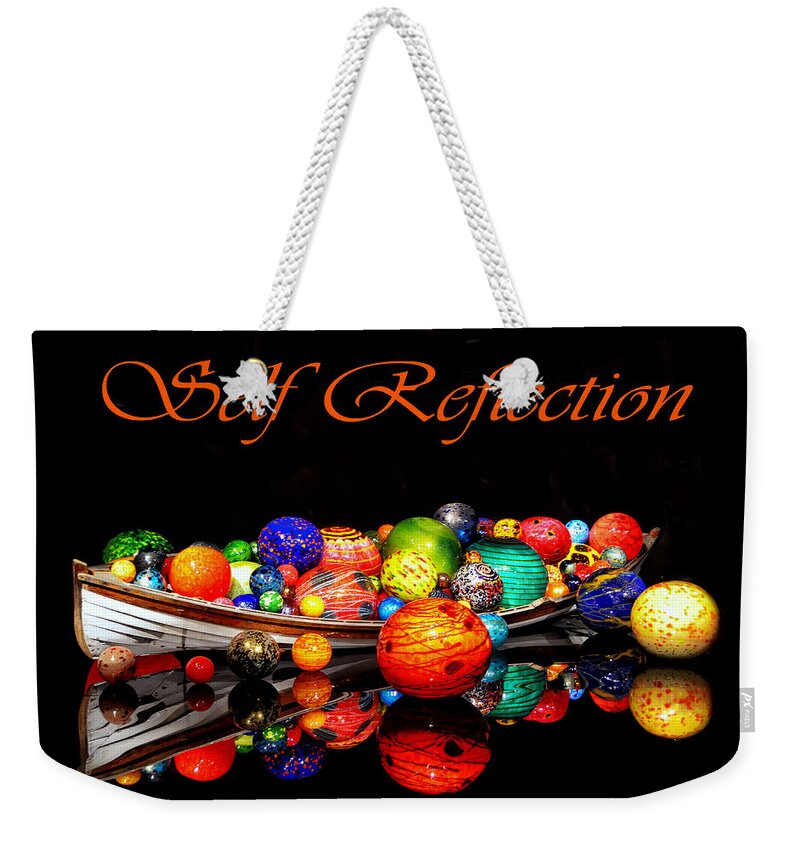 Chiluly Weekender Tote Bag featuring the photograph Self Reflection by Kelly Reber