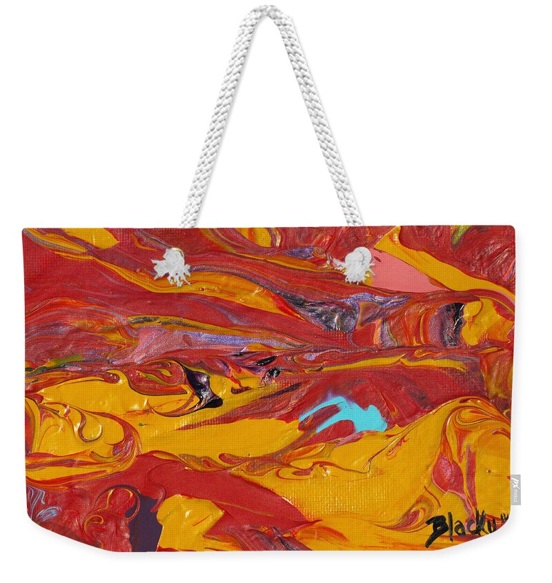 Sensuous Moves Weekender Tote Bag featuring the painting Sensuous Moves by Donna Blackhall