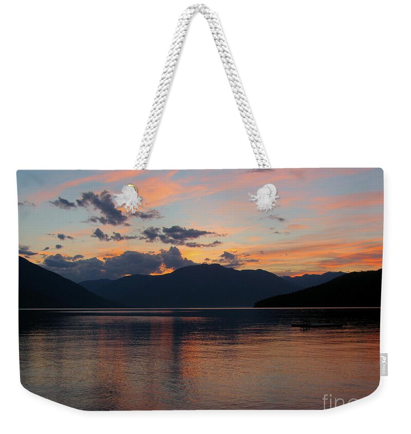 Kootenay Weekender Tote Bag featuring the photograph September Sunset by Leone Lund