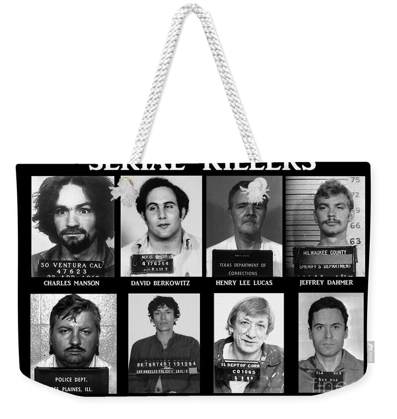 Paul Ward Weekender Tote Bag featuring the photograph Serial Killers - Public Enemies by Paul Ward