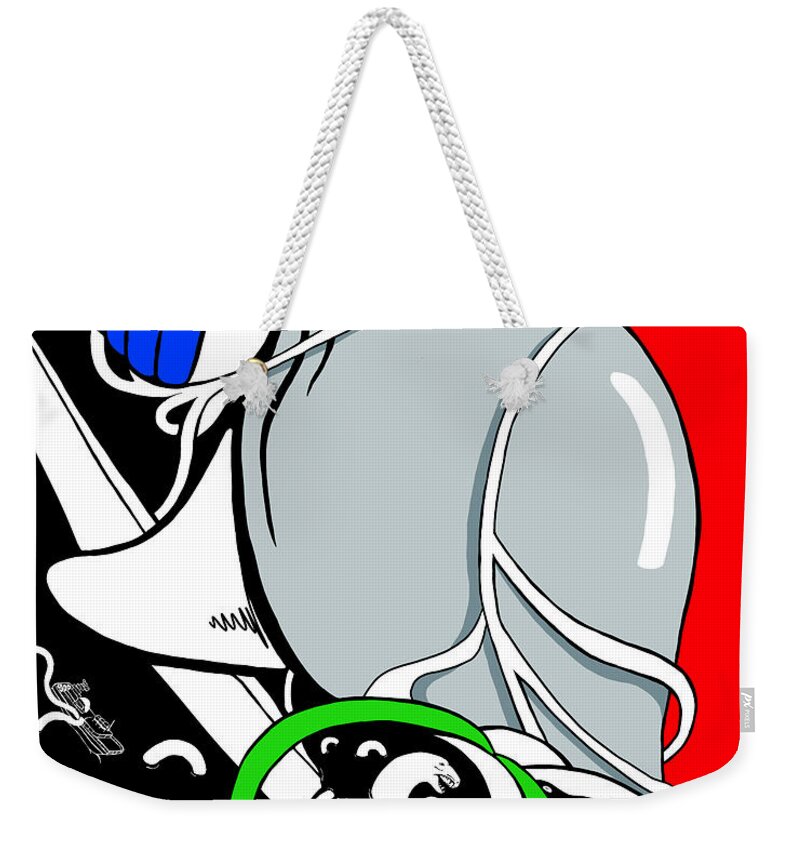 Snake Weekender Tote Bag featuring the digital art Serpent of Time by Craig Tilley