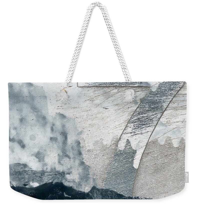 Collage Weekender Tote Bag featuring the photograph Seven on Blue by Carol Leigh