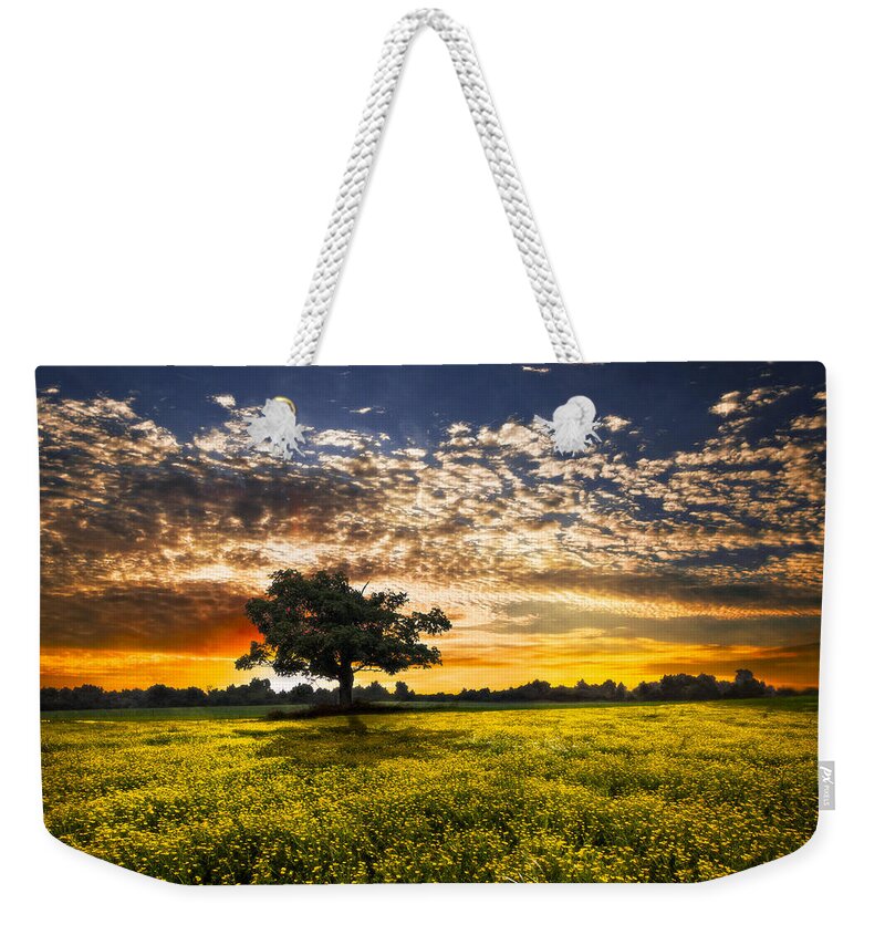 Barns Weekender Tote Bag featuring the photograph Shadows At Sunset by Debra and Dave Vanderlaan