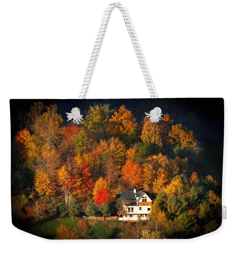 Abandoned Weekender Tote Bag featuring the photograph Shadows of a Colorful Past by Lynn Bauer