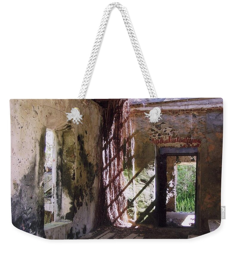 Reef Bay Weekender Tote Bag featuring the photograph Shadows of the Past by Robert Nickologianis