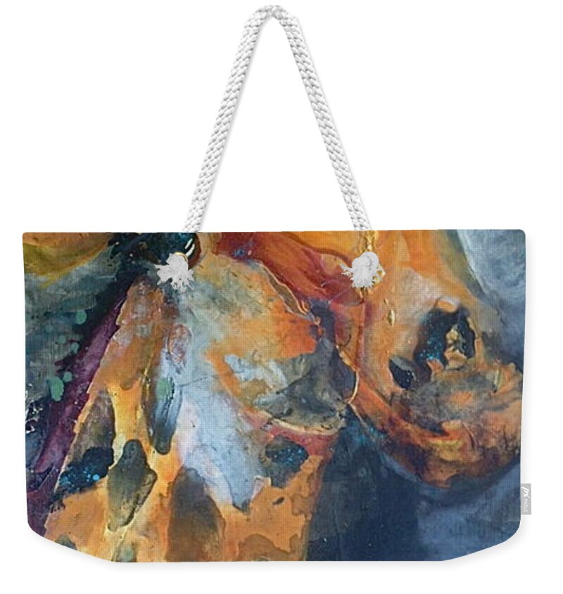 Kasha Ritter Weekender Tote Bag featuring the painting Spot on by Kasha Ritter